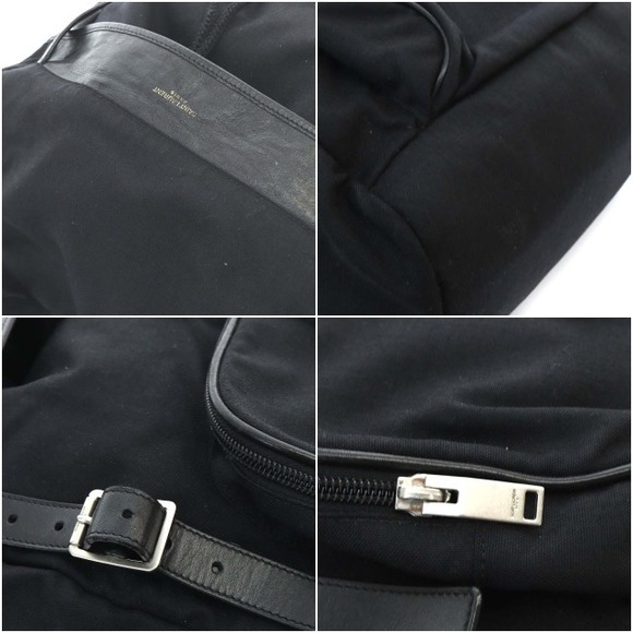 Saint Laurent Sack Bag Rucksack Backpack Canvas Black - Picture 5 of 8